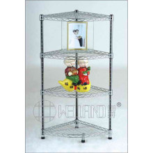 Chrome Metal Corner Wire Rack pour salle de bain / salon (CJ-B1019)